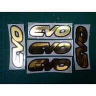 Evo Chrome vinyl stickers for helmets