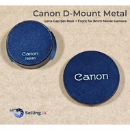 Genuine Canon D Mount Lens Cap Set Vintage (Front + Rear Cap) For 8mm Leather Camera/Movie