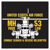 Square MH-53 Combat Helicopter Cutting Sticker