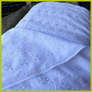 ➜ ✉ ∮ Eyelet Cotton Fabric 45" White (Tela per yard) Tela Payarda uncut textile