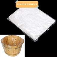 SIMPLESHOPLS 90PCS Bath Basin Bags, Plastic 55*65cm Disposable Foot Tub Liners, Portable Foot  SPA T