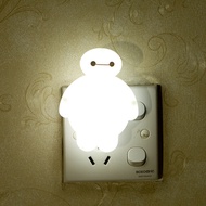 【Special Promotion】 Big Hero 6 Plug-In Led Night Cartoon Baymax Piglet Children Bedside Lamp Bedroom