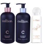 แพ็ค 3 สุดคุ้ม !! Cellion Copper Peptide Shampoo 310ml + Cellion Copper Peptide Treatment 310ml + Cellion Rush Hair Dry Spray 150ml