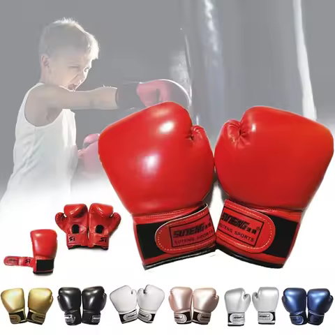 3-10 Yrs Kids Boxing Gloves for Kids Children Youth Punching Bag Kickboxing Muay Thai Mitts MMA Trai