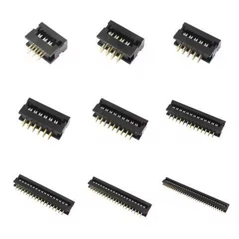10pcs 2mm 2.0mm Pitch FD 8 10 12 14 16 20 26 30 34 40 44 50 Pin Male IDC Socket Transition Connector