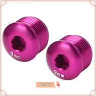 TOPBEAUTYMY 2PCS Cycle Pedal Dust Cover, Lightweight 9mm Cycle Pedal Dust Cap, Durable M14 Thread Al