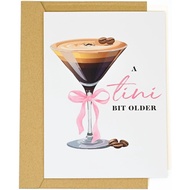 Espresso Martini Birthday Card-Funny Coffee & Cocktail Greeting Card for Women Best Friend Sister Da