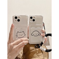 Puppy Kitten Sketch Case For Iphone 15 Pro Max 16 Pro Max 11 Pro Max 16 Plus 16E 7 Plus 15 Plus Xr 1