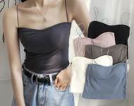 Fashion Boutique good quality New Sando Cotton Bra With Padded Plain Sando Crop Top