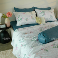 Bộ chăn ga gối 5 món lụa Modal Hàn Quốc cao cấp size 2mx2m và 2m2x2m Mangata Bedding nhiều họa tiết