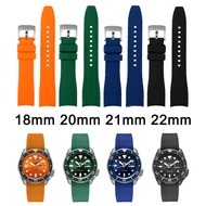 Rubber Watch Strap for Citizen 18mm 20mm 21mm 22mm Curved End Universal Replacement Watch Band Women Men Soft Wristband Sports Waterproof Strap Bracelet
