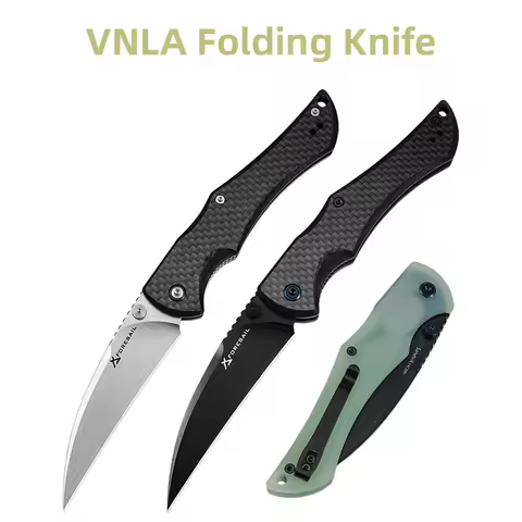 VNLA 14C28N Steel Sharp Folding Knife Outdoor Camping Hunting Cutting Survival Hiking Fishing Portab