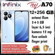 infinix itel vision A70 ram 12 +256 GB triple Real camera, layar 6,6 inci GARANSI RESMI (imei terdaftar)