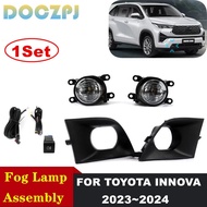 AutoPpart Car Body Kit Left and Right Fog Lights Full Set With Wiring & Switch For Toyota Innova Hyc