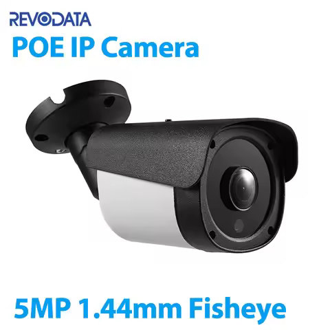 5MP 1.44mm Fisheye lens POE IP Camera UltraHD Metal Bullet Type Security Camera Outdoor IP66 Waterpr