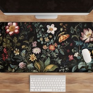 Dark Cottagecore Floral Desk Mat | Baroque Desk Pad | Elegant Workspace | Aesthetic Desk Mat | Luxurious Decor