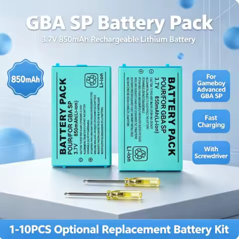 1-10pcs 3.7V 850mAh Rechargeable Lithium-ion Battery Pack with Screwdriver for Nintendo Gameboy Adva