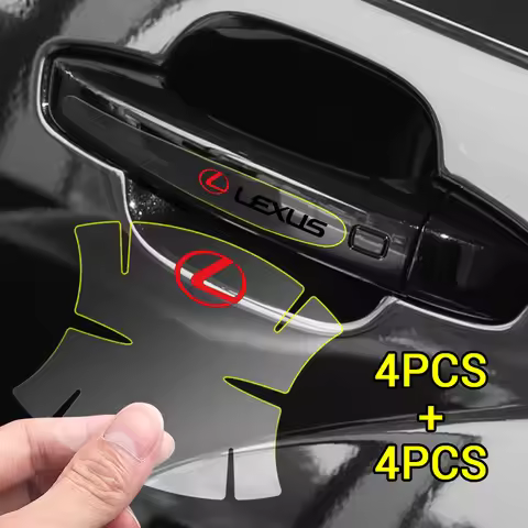 Car Door Handle Bowl Protector Stickers 3D Anti-Scratch Decal For Lexus LS LC IS30 ES300h ES300 IS20