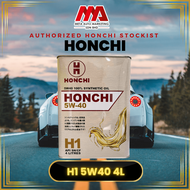HONCHI 100% SYNTHETIC OIL H1 5W-40 4LITER (TIN)