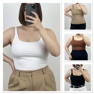 L-XL 2PCS FYVIE WOMEN PLAIN CASUAL TOPS FOAMED TOP BUILT-IN PAD GENTLE LONG LASTING RANDOM COLOR