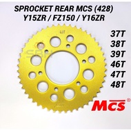 Y15ZR FZ150 Y16 REAR SPROCKET MCS 428 YAMAHA SPOKET BELAKANG SPROCKET BELAKANG (37T~48T)