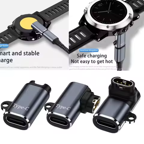 Type C Watch Charging Adapter For Garmin Fenix 7 7X 5S 6 6X 6S PRO Smart Watch Chargering Converter 