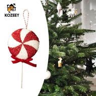 KOZEEY Christmas Tree Hanging Ornament Red White Foam Bauble Pendant for Holiday Decorations and Win