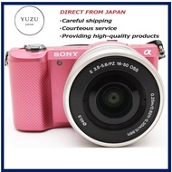 Pre-owned Product SONY Alpha a5000 ILCE-5000L Mirrorless Digital Camera Pink + 16-50mm Power Zoom Le