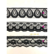 (2 Yards/5 Yards/10 Yards) 4cm Width Black Lace Sewing Crafts Decorations/ (2 Ela/5 Ela) 4cm Renda H