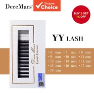 DeceMars YY Eyelash Extension 6mm-18mm Length Black  DeceMars YY Sambungan Bulu Mata 6mm-18mm Panjan