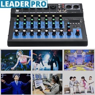 48V 8 Channel Portable Audio Mixer with Bluetooth USB DJ Sound Mixing Console MP3 Jack Karaoke Amplifier For Karaoke KTV