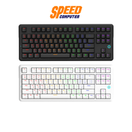 AJAZZ AK870 V2 RED SWITCH ANTI-GHOST FULL RGB (Black & White) Keyboard (คีย์บอร์ด) By Speed Computer