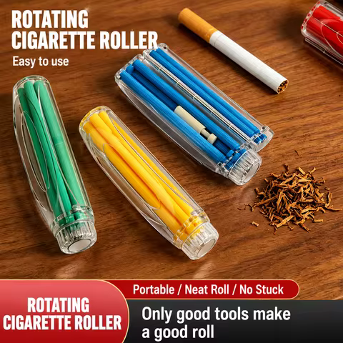 Portable Manual Cigarette Tobacco Herb Roller Cone Rolling Machine Hand Crank Rolling Tool Adjustabl