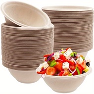 【A Flexible】 50/100 Pcs 9oz Paper Bowls Leakproof Degradable Paper Dish Soup Ice Cream Salad Bowls