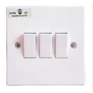 UMS 3 Gang 1 Way Switch