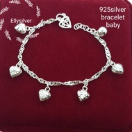 (HB169BB)Original 925silver kids baby bracelet/anklet(gelang tangan/kaki untuk budak bayi)