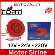 FORT MS-190 Motor Siren Alarm 220V AC 24V 12V DC 90 to 110dB 120 Watt Siren 3 Inch Metal Siren Alarm