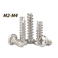 [HNK] Sus304 Self-Tapping Round Head Phillips Cut Tail Screw Cement Floor Special Screw M2-M2.3-M2.6-M3-M3.5-M4