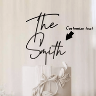 1Pc Personalized Text Cake Topper For Wedding, The Smith Cake Topper, Custom Acrylic Cake Topper Wit