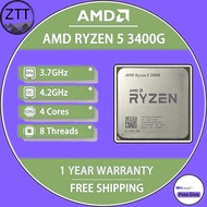 ใช้ AMD Ryzen 5 3400กรัม R5 3400กรัม3.7 GHz Quad-Core แปด-Thread 65W เครื่องประมวลผลซีพียูเต้ารับ YD