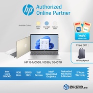 HP Notebook 15-fd0538TU/ 15-fd0539TU / 15-fd0540TU 15.6" FHD I3-N305/8GB/8GB/512GB / Intel W11 H&S+M