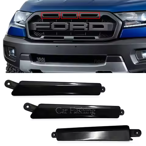 Car Led DRL Daytime Running Light Front grill Mesh Mask Cover Fog Lamps For Ford Ranger Everest T8 2