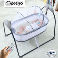 [readystock]✲▨Prego Breezy Baby Swing Electric Auto Cradle Newborn Foldable Bluetooth Buaian Elektrik Ayunan 宝宝婴儿电动摇篮床