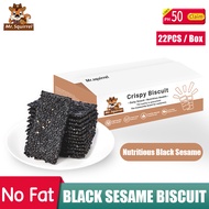 Mr.Squirrel Black Sesame Thin Biscuits Crackers 22PCS/BOX Healthy Snacks Cookies Wholesale