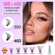 False Eyelashes 30d 40D 10D 20D 0.07mm D Volume Mixed Length 100 Clusters/Box 30d/40dMIX Diy Free Ey