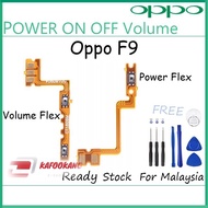 Original OPPO F9 Power On Off Volume Up Down Button Flex Cable Ribbon + Free Opening Tools