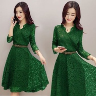 OSCAR Fs - Shabby Dress - Green Lace Lining + Belt Best Quality
