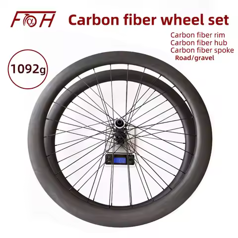 1092g Super Light 700c carbon wheelset rim brake,Carbon fiber hub,1.8g carbon fiber spoke 48 holes, 