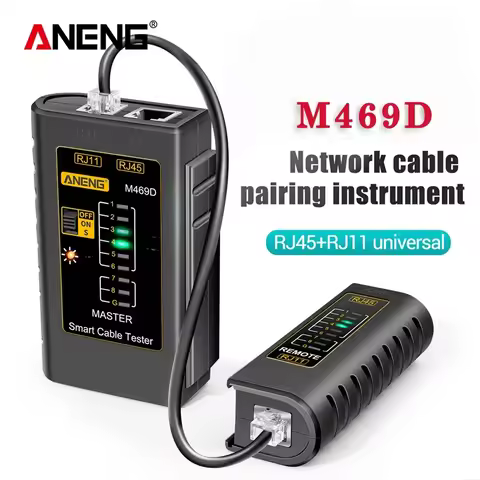 ANENG M469D RJ45 Cable LAN Tester Network Cable Tester RJ45 RJ11 RJ12 CAT5 UTP LAN Cable Tester Netw