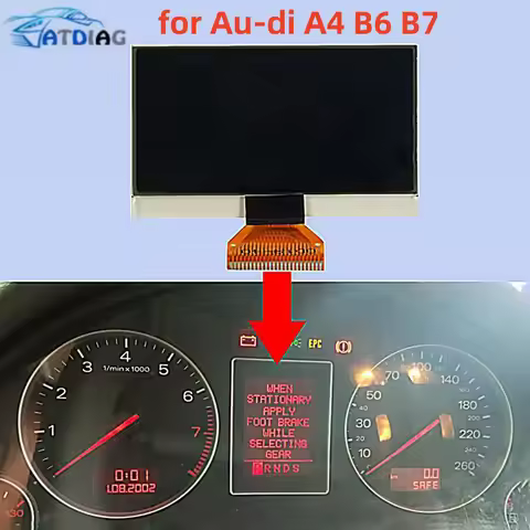 LCD Display for Au-di A4 B6 B7 Instrument Cluster Speedometer Screen with Short Ribbon Connector